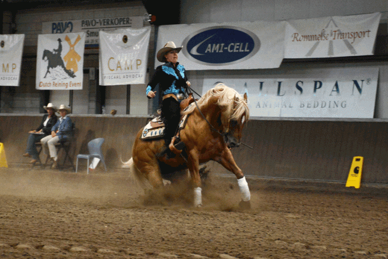 Rieky Young wint Nederlands kampioenschap Reining voor senioren