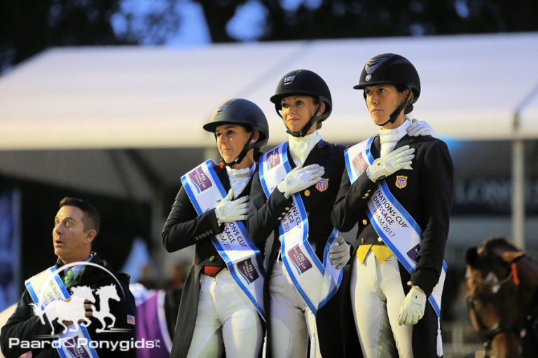 Amerikaans dressuurteam wint landenwedstrijd in Rotterdam